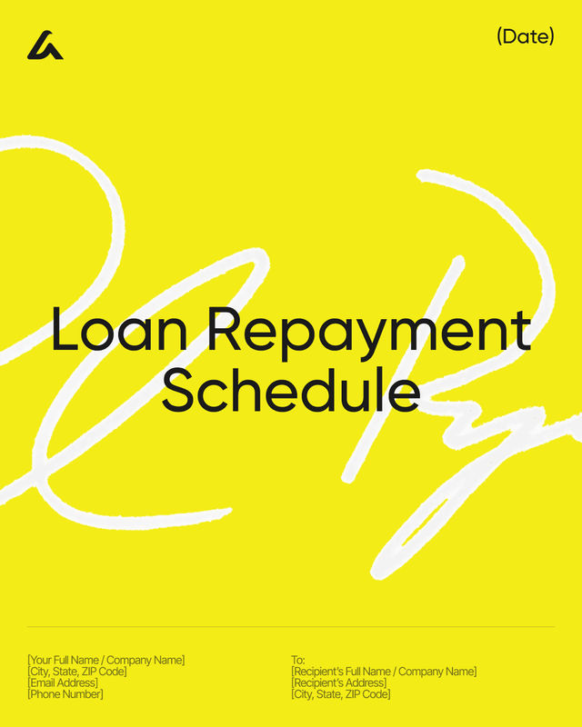 Loan Repayment Schedule Template: Dates, Terms & Payments