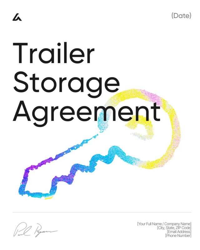 Trailer Storage Agreement Template: Space Use, Fees & Liability