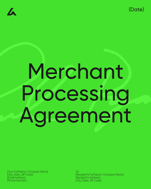 Merchant Processing Agreement