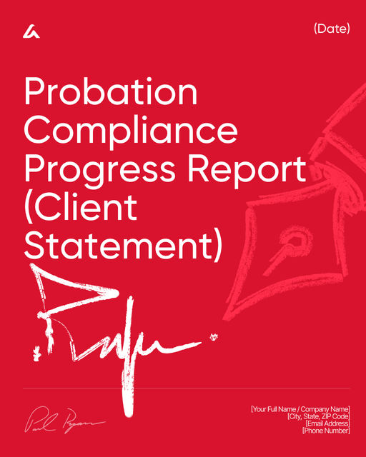 Probation Compliance Progress Report (Client Statement)