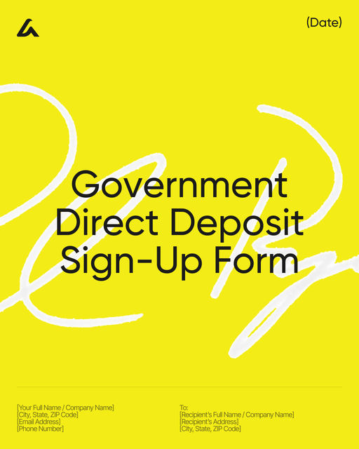 Government Direct Deposit Sign-Up Form