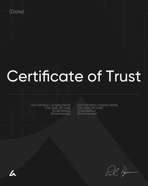 Certificate of Trust