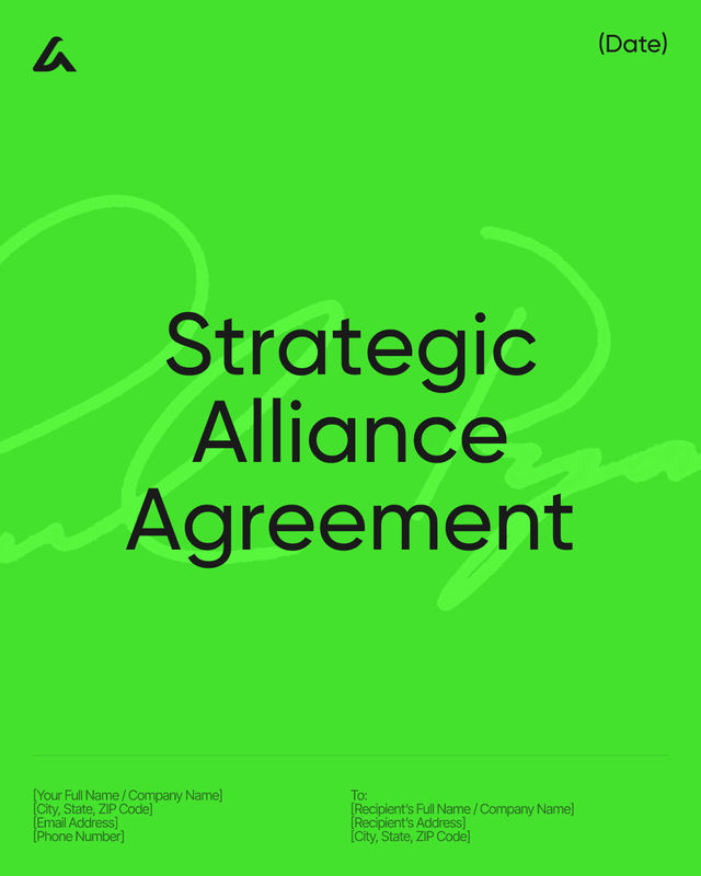Strategic Alliance Agreement Template: Partnership Terms