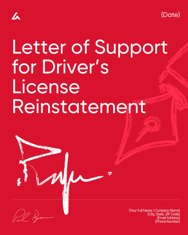 Driver's License Reinstatement Letter: Examples + Judge