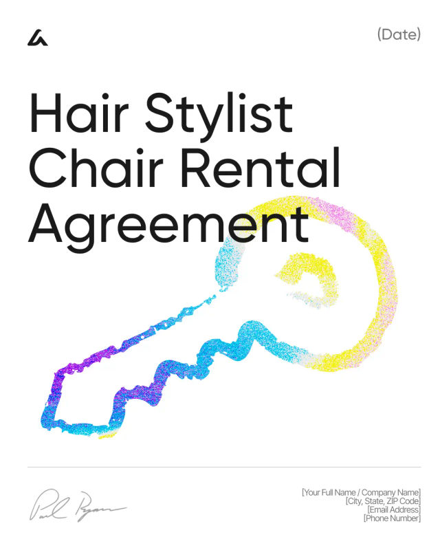 Hair Stylist Chair Rental Agreement Template