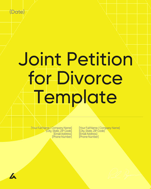 Joint Petition for Divorce Template