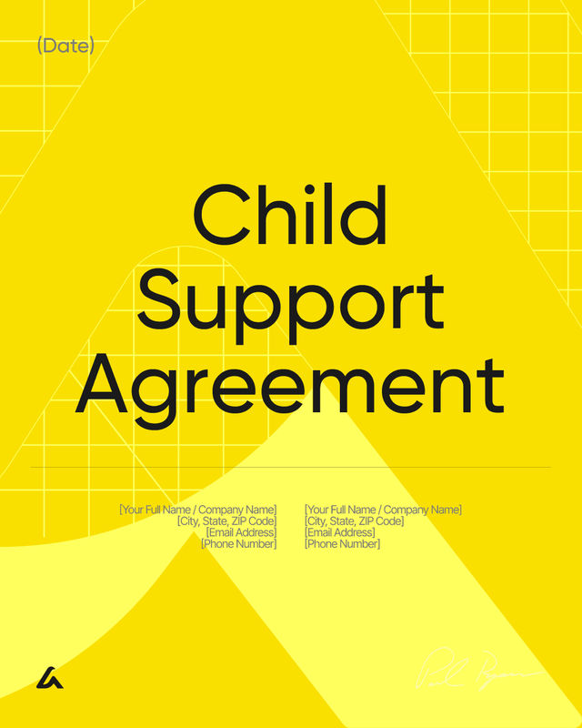 Child Support Agreement Template (Free Download + AI Generator)