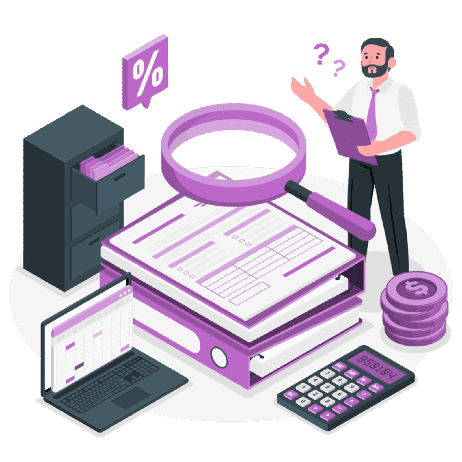 Illustration of audit, risk review, and cybersecurity governance