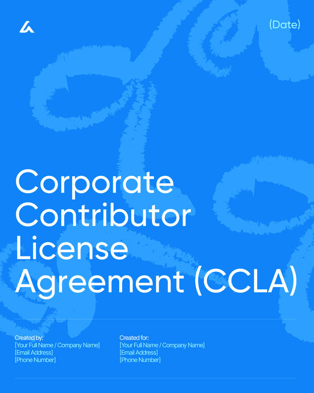 Corporate Contributor License Agreement (CCLA) Template