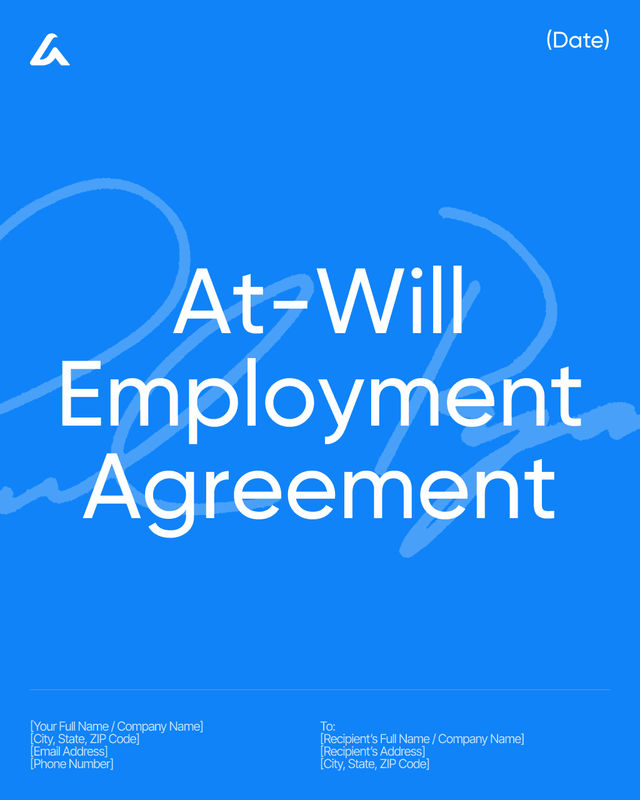 At-Will Employment Agreement Template: Rights and Terms