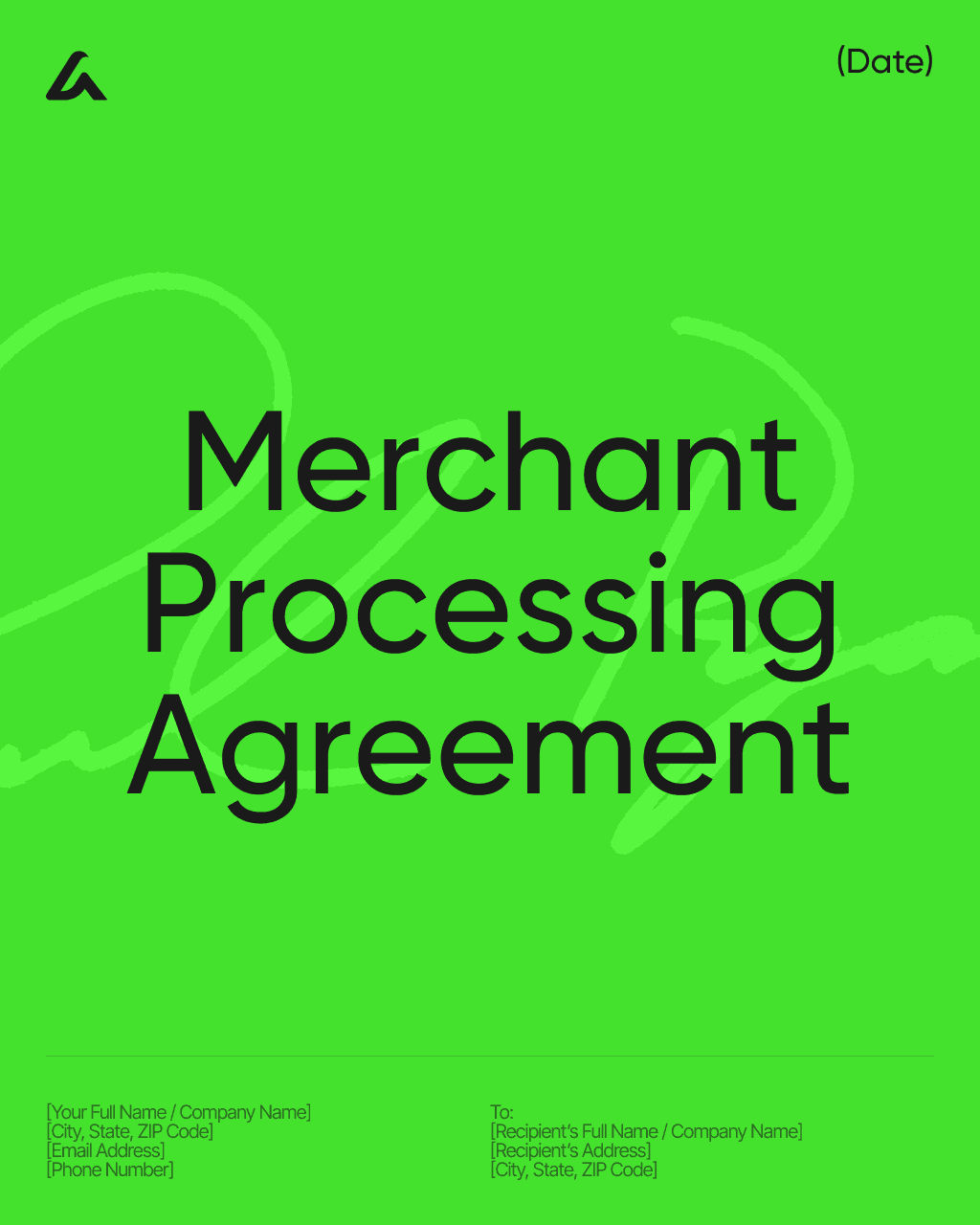Merchant Processing Agreement