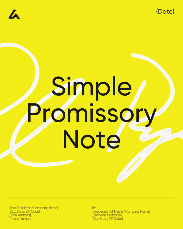 Simple Promissory Note Template: Basic Repayment Terms