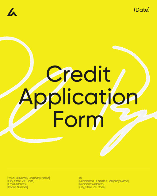 Credit Application Form template preview