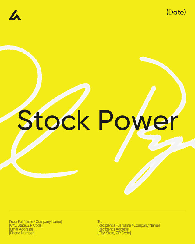 Stock Power Template: Share Transfer and Endorsement Terms