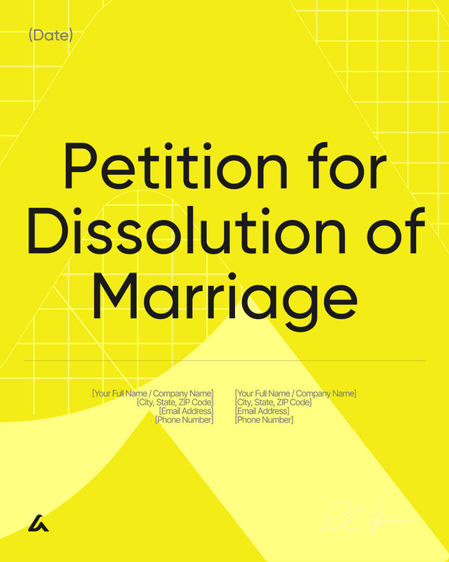 Petition for Dissolution of Marriage Template: Filing & Service