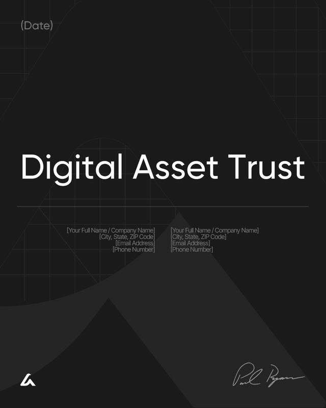 Digital Asset Trust Template: Trustee Access and Control