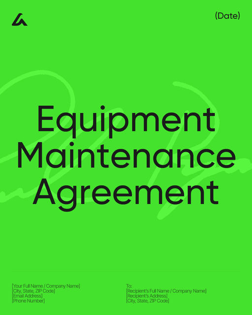Equipment Maintenance Agreement