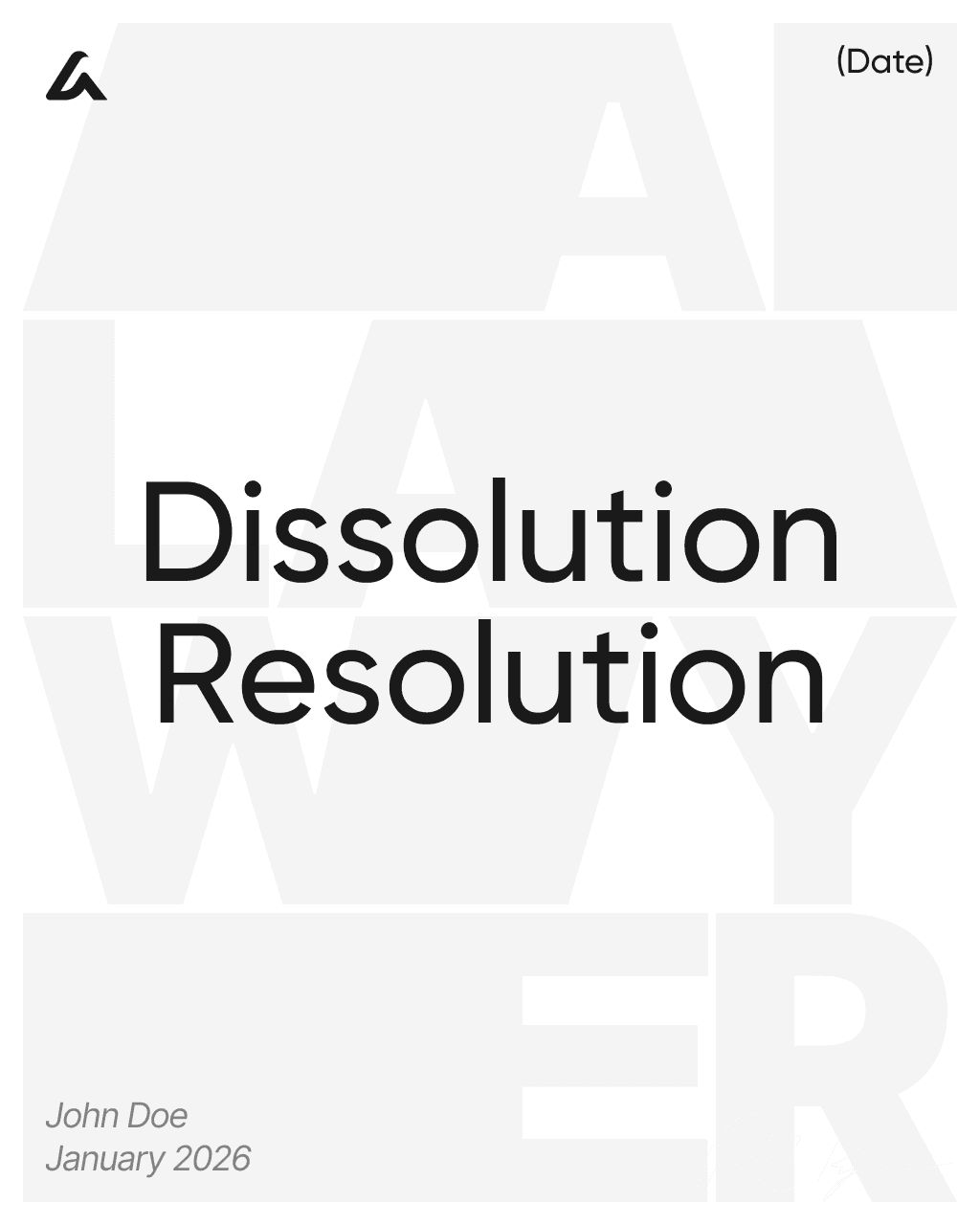 Dissolution Resolution
