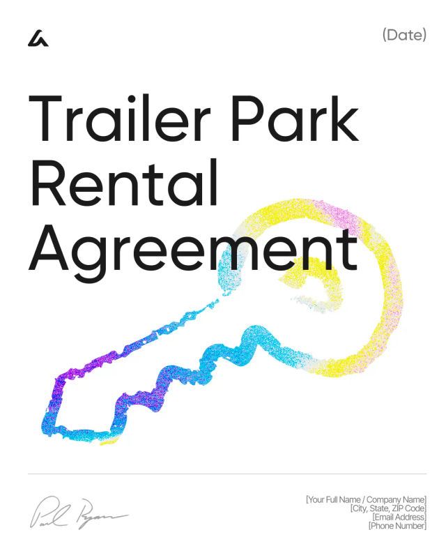 Trailer Park Rental Agreement Template: Lot Use, Rent & Rules