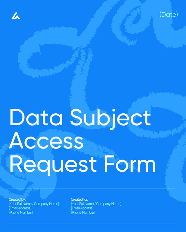 Data Subject Access Request Form Template: Privacy Rights Use