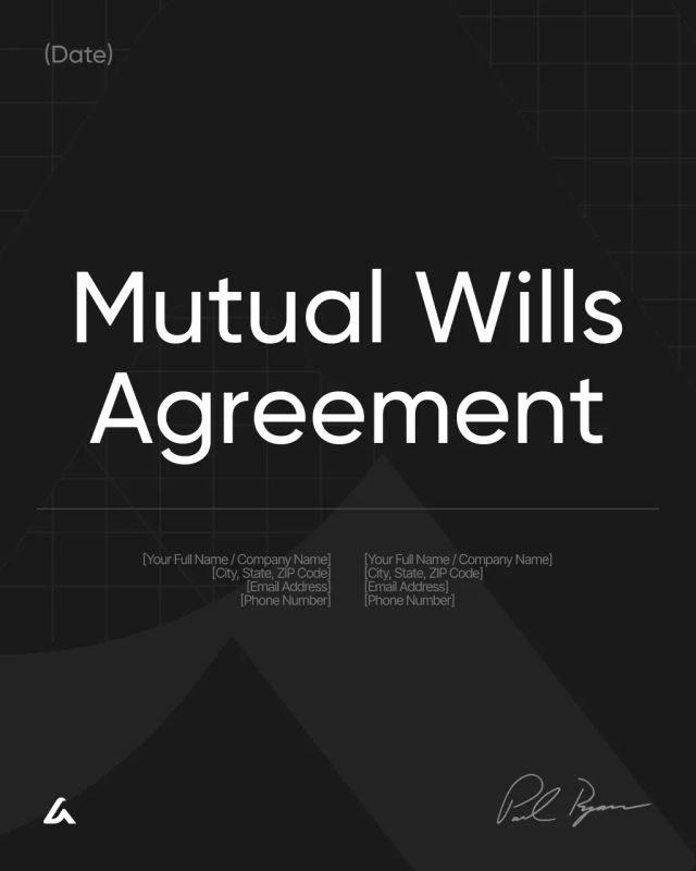 Mutual Wills Agreement Template