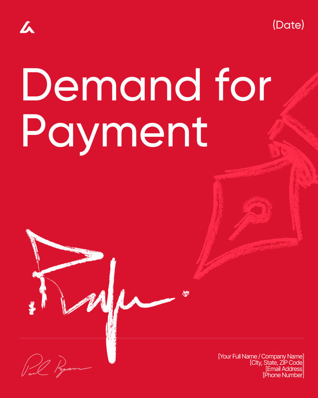 Demand for Payment Letter Template: Due Amount & Deadline