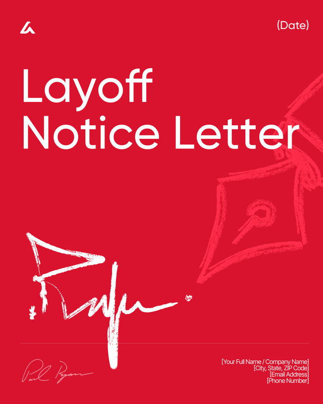Layoff Notice Letter Template: Date, Pay and Next Steps