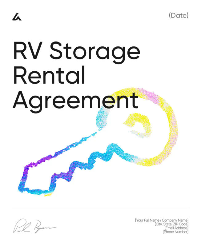 RV Storage Rental Agreement Template: Use, Fees & Liability