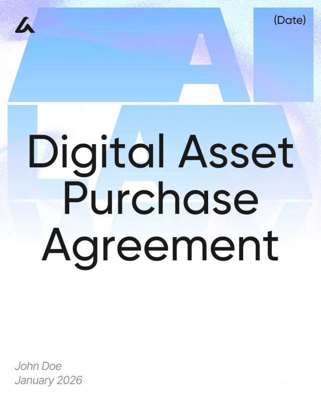Digital Asset Purchase Agreement Template