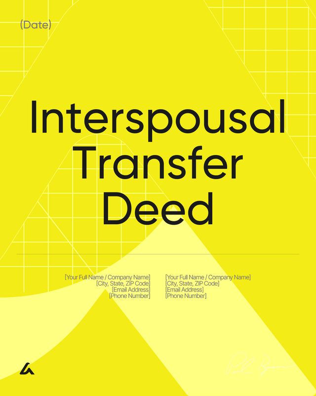 Interspousal Transfer Deed Template