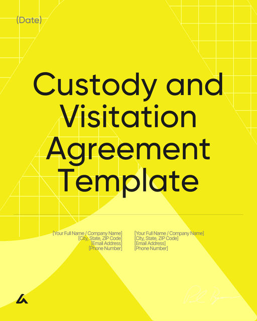 Custody and Visitation Agreement Template