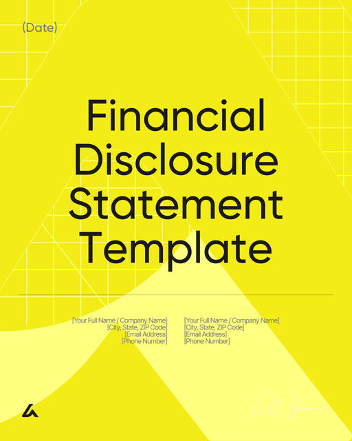 Financial Disclosure Statement Template