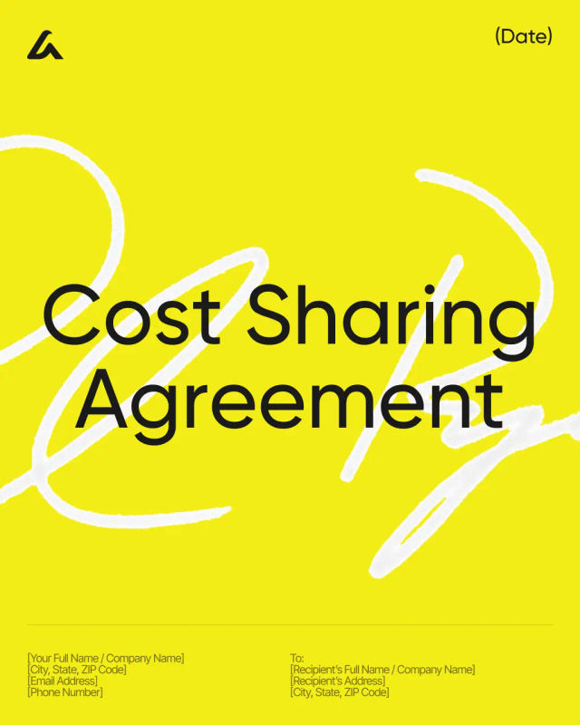 Cost Sharing Agreement Template