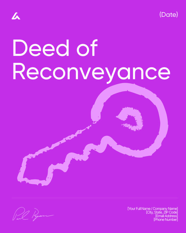 Deed of Reconveyance Template: Mortgage Release Record Notice