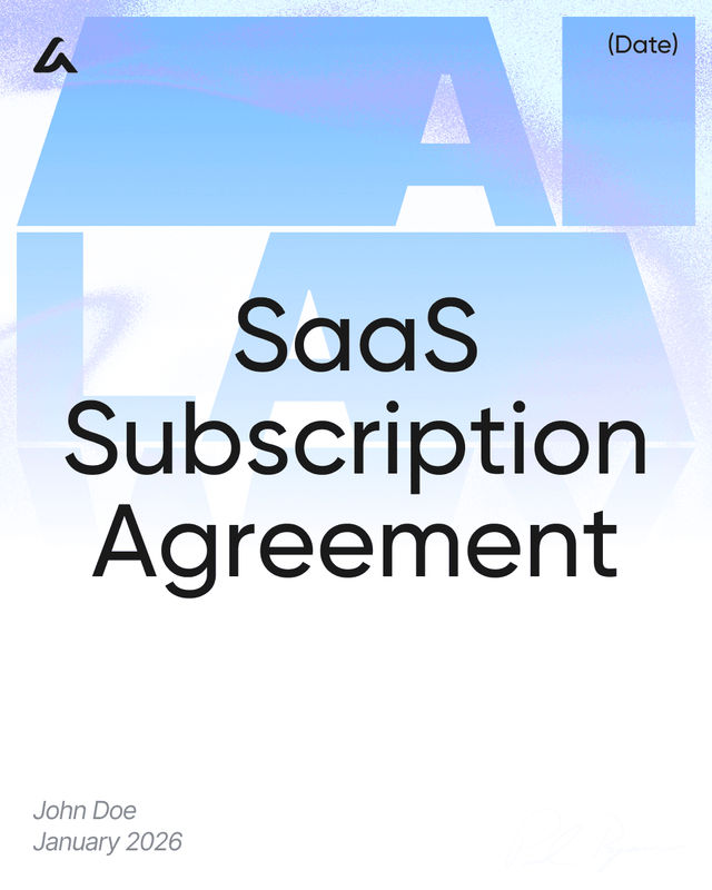 SaaS Subscription Agreement Template: Pricing, Term & SLAs