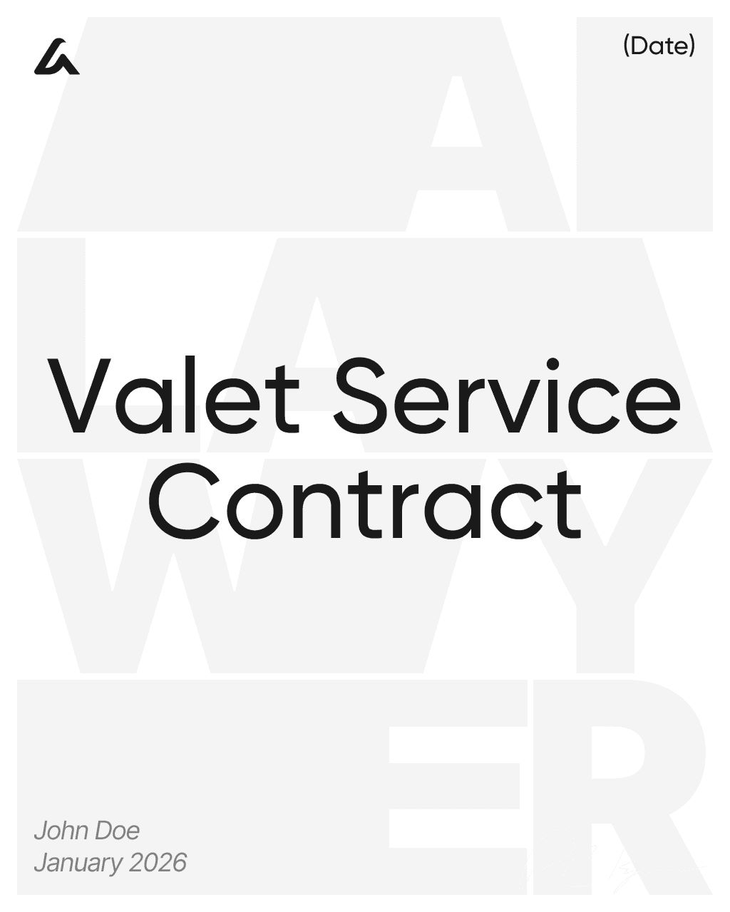 Valet Service Contract