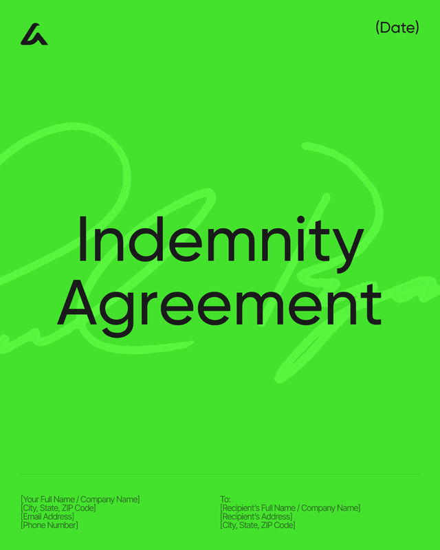 Indemnity Agreement Template: Liability and Defense Terms