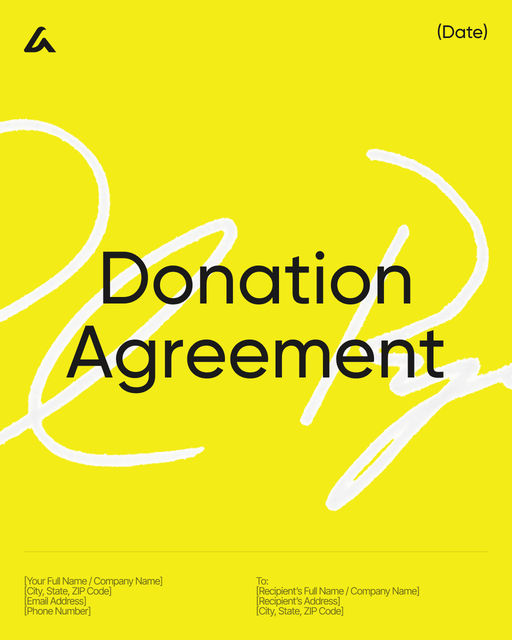 Donation Agreement template preview