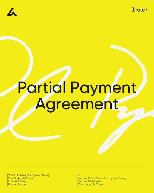 Partial Payment Agreement Template: Installments & Balance