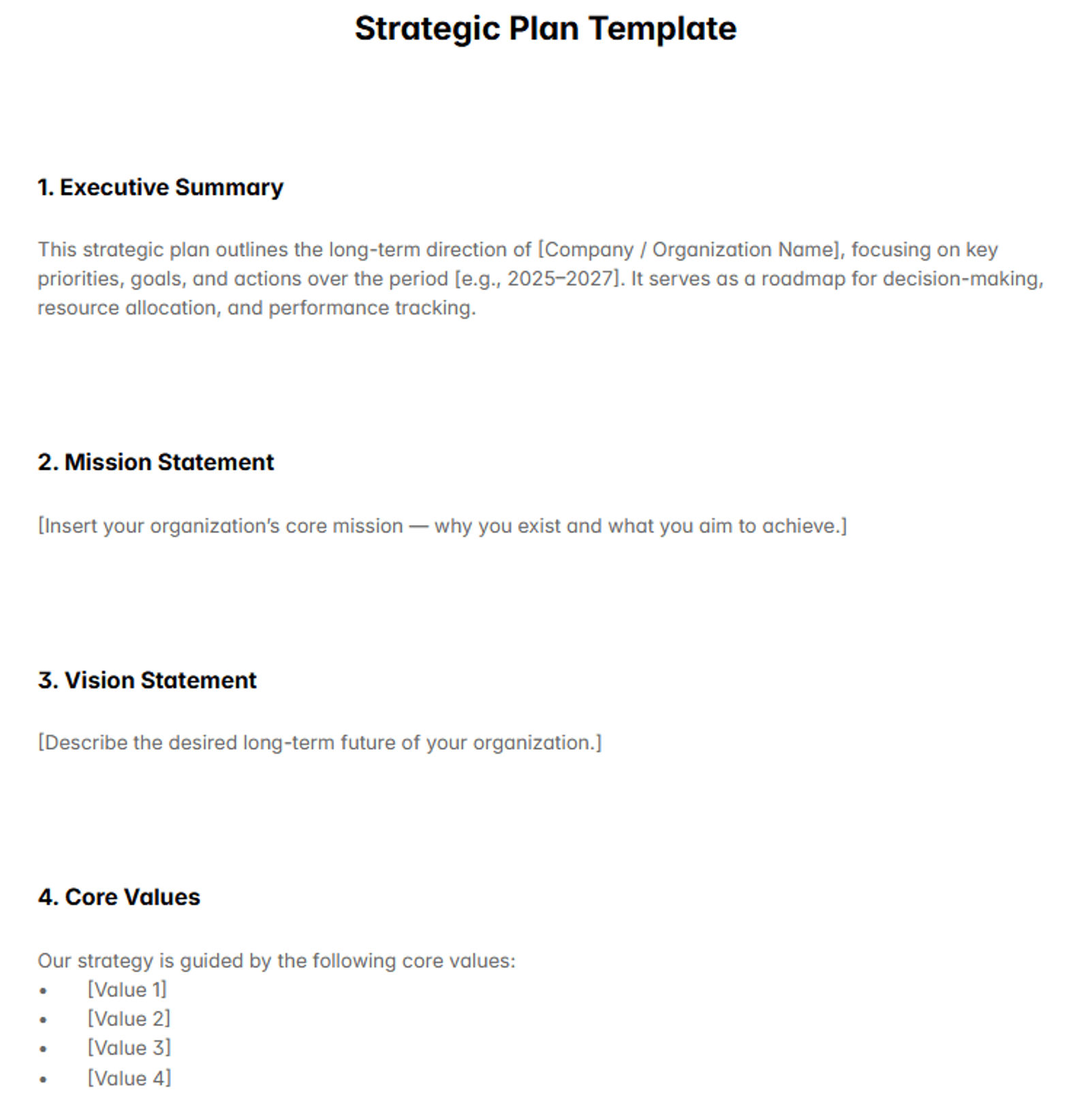 Strategic Plan Template: A Must-Have for 2026 Success
