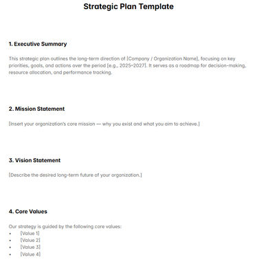 Strategic Plan Template