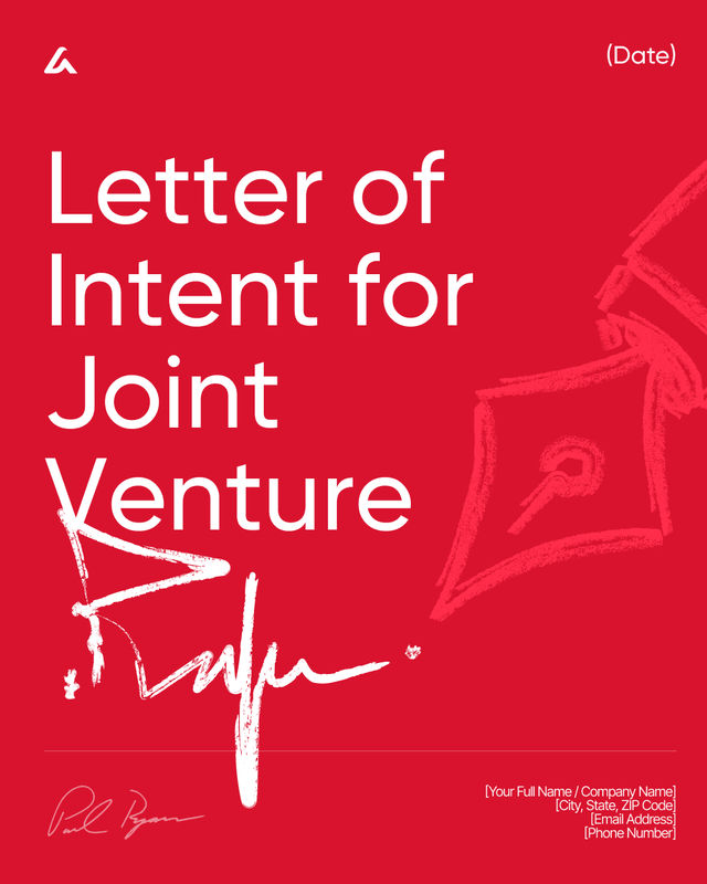Letter of Intent for Joint Venture Template: Structure & Terms