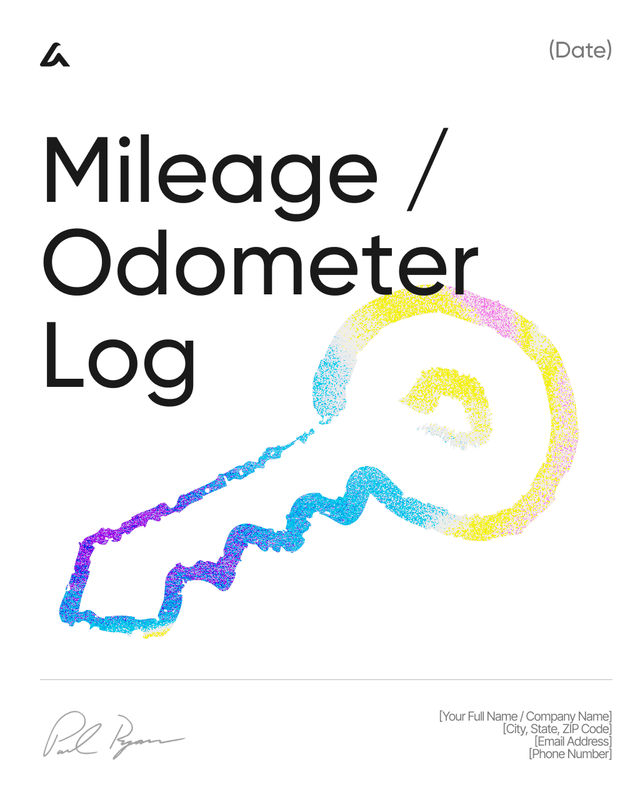 Mileage / Odometer Log Template: Vehicle Use & Recordkeeping