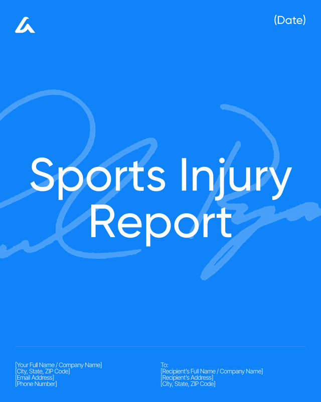 Sports Injury Report Template: Care Details & Signatures