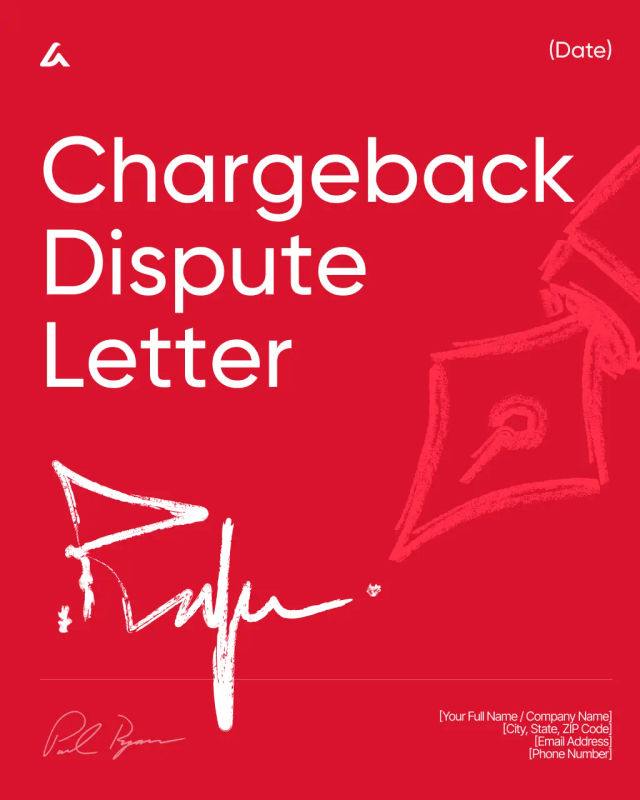 Chargeback Dispute Letter Template