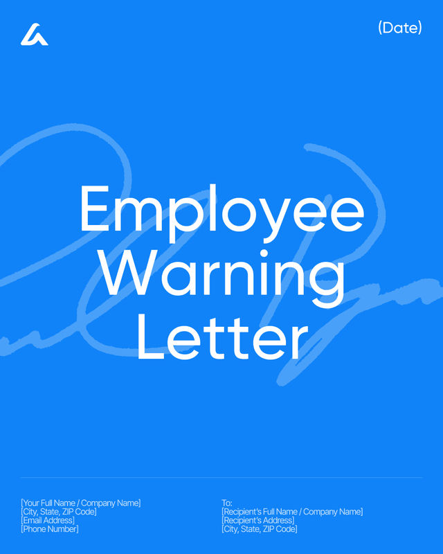 Employee Warning Letter Template: Policy Issue & Action