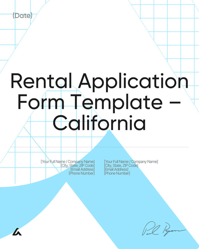 Rental Application Form: Screening, Consent Template – California