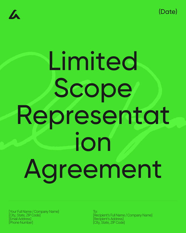 Limited Scope Representation Agreement Template: Legal Terms