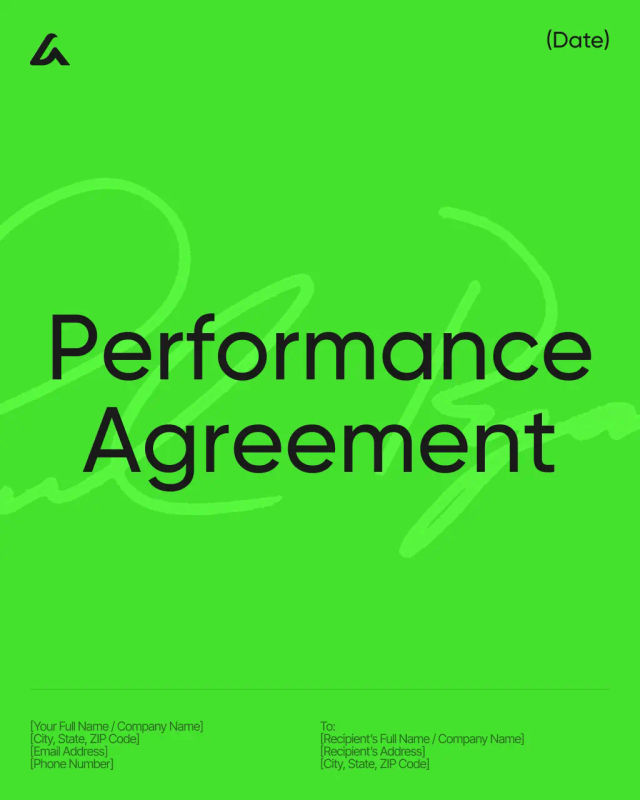 Performance Agreement Template