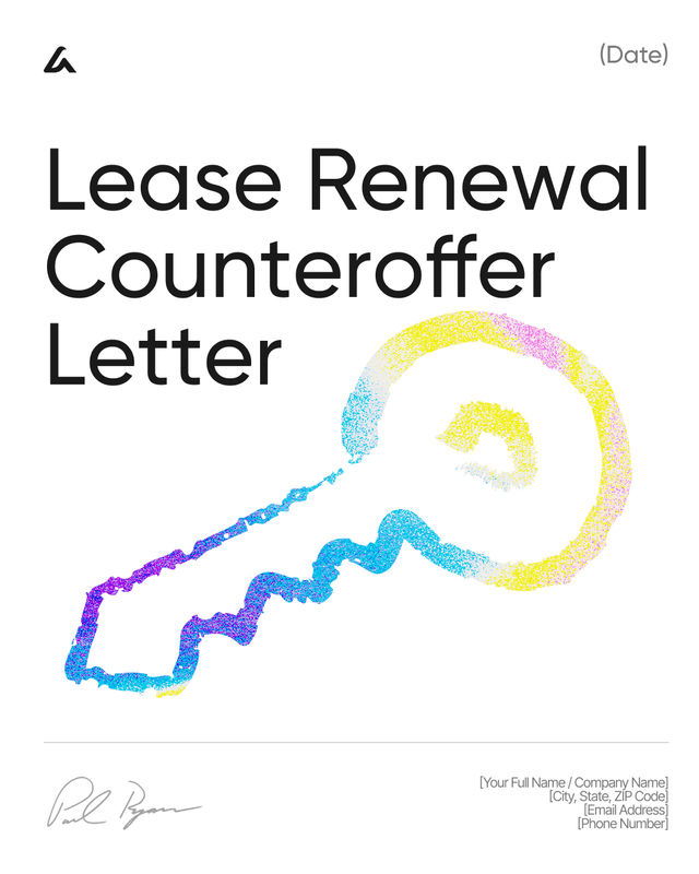 Lease Renewal Counteroffer Letter Template